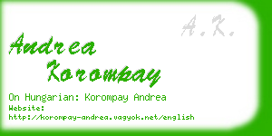 andrea korompay business card